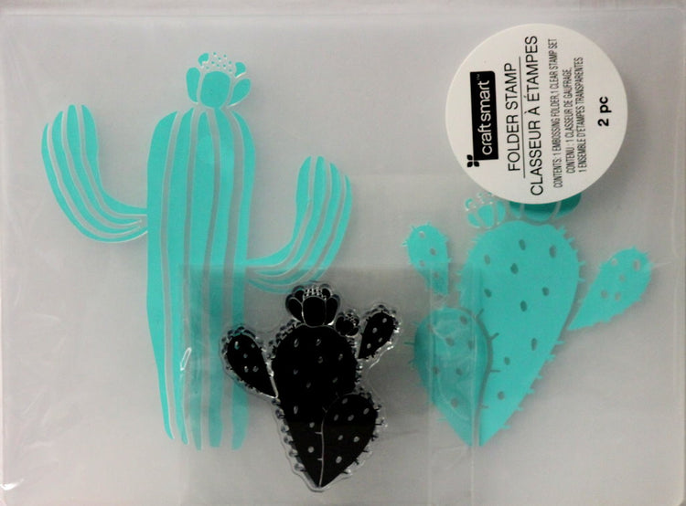 Craft Smart Cactus Embossing Folder & Stamp Set