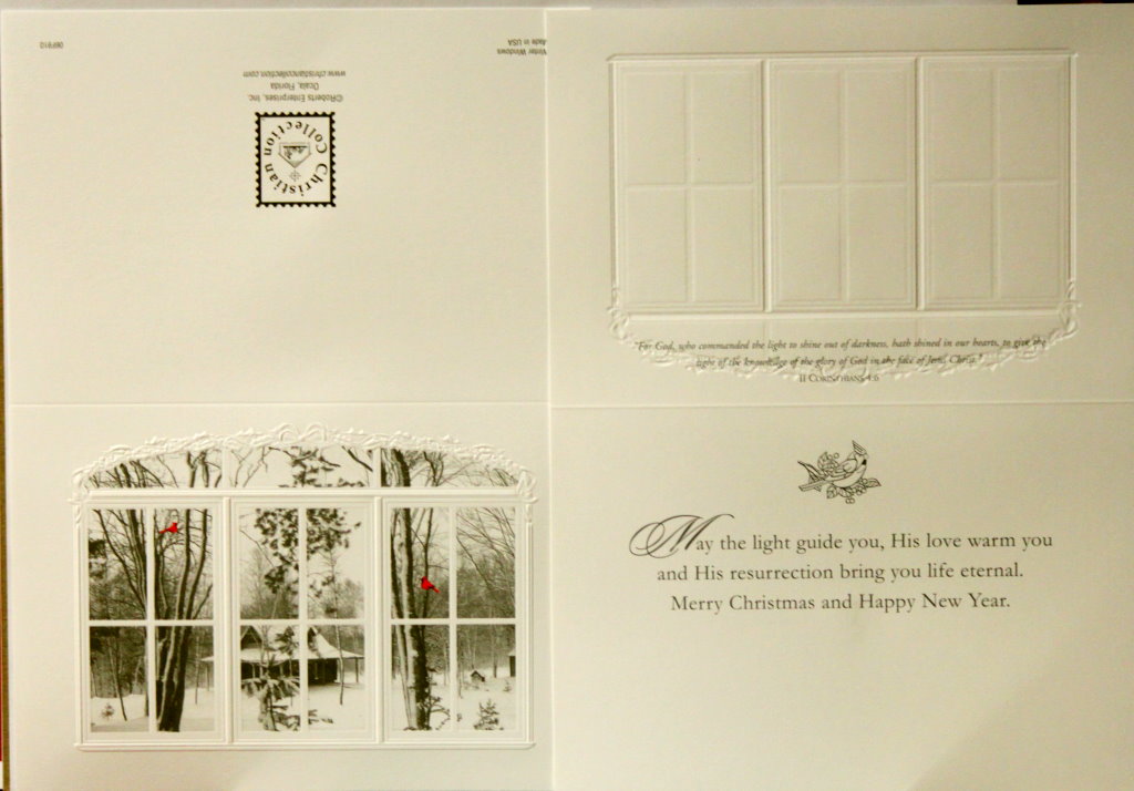 Christian Collection Winter Windows Christmas Cards & Envelopes Set