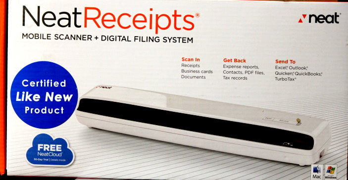 Neat Receipts Mobile Scanner + Digital Filing System
