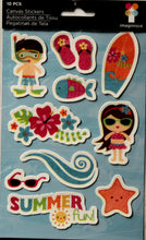 Imaginisce Summer Fun Canvas Stickers