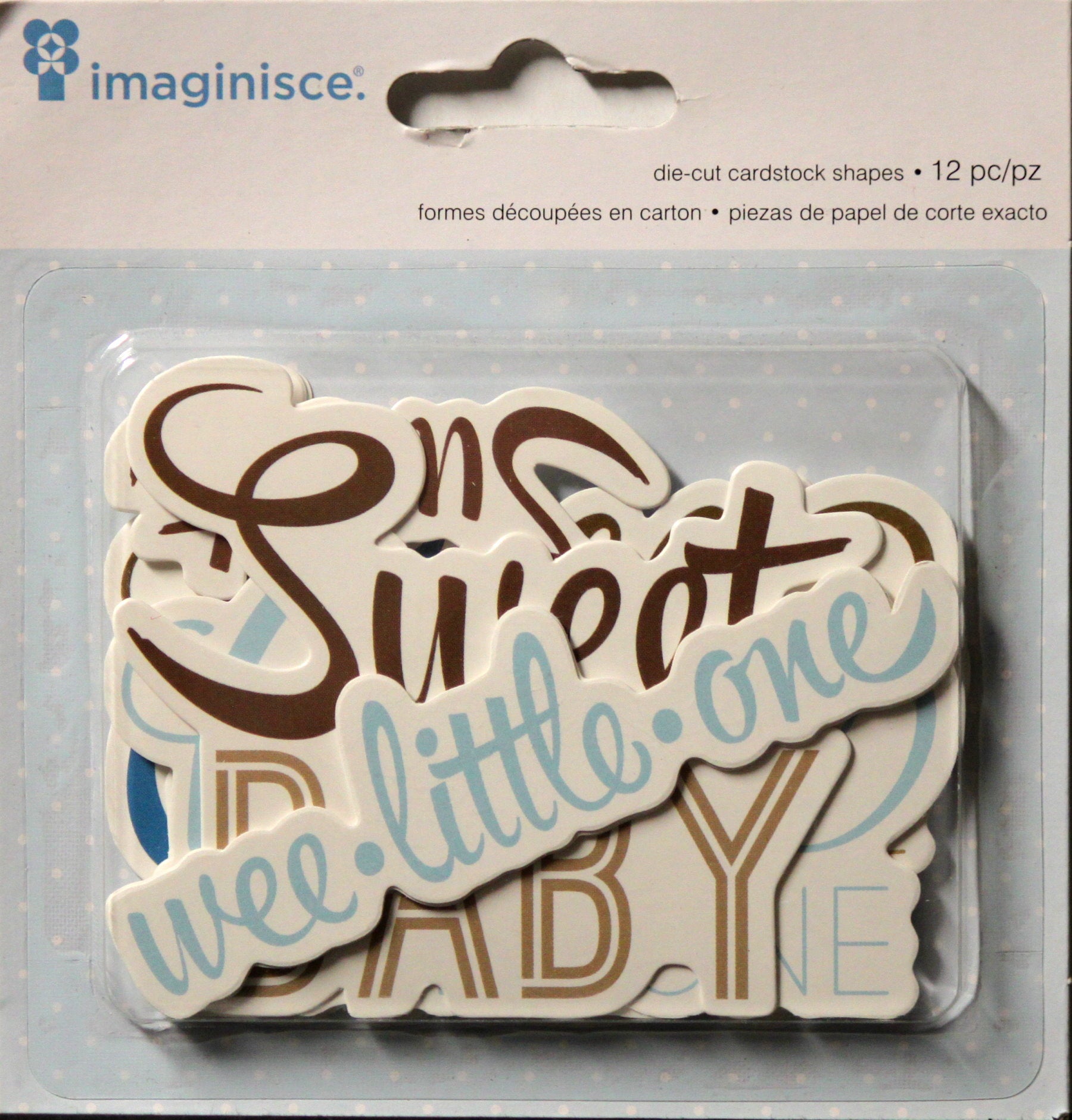 Imaginisce Baby Boy Die-cut Cardstock Sentiments