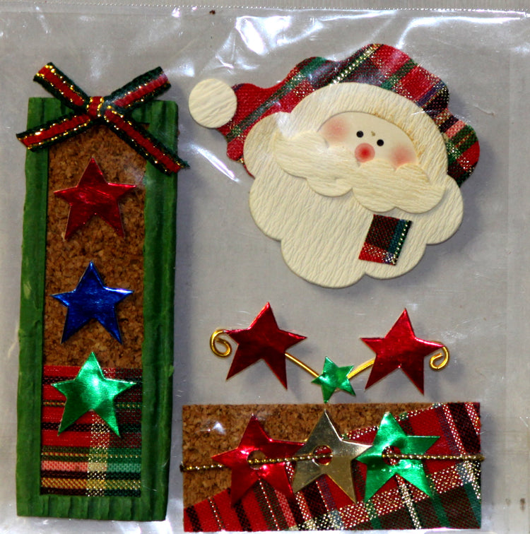 Premium Holiday Christmas Santa Dimensional Stickers