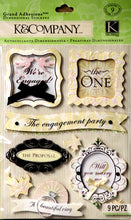 K & Company Engagement Grand Adhesions Dimensional Stickers