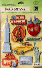 K & Company Happy Trails New York Grand Adhesions Dimensional Stickers