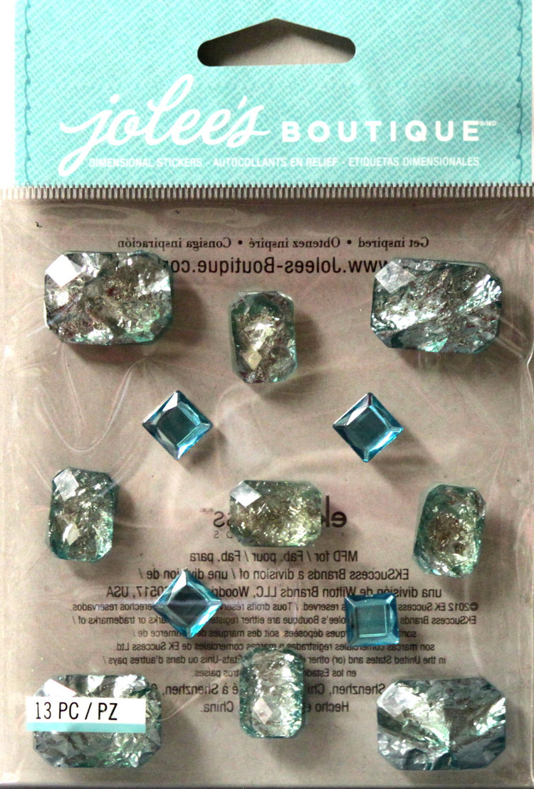Jolee's Boutique Foil Jewels Sapphire Adhesive Dimensional Stickers