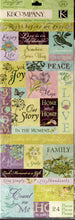 K & Company Susan Winget Botanical Words & Phrases Embossed & Glittered Stickers - SCRAPBOOKFARE