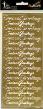 Mark Richards Season's Greetings Gold Foil Peel-offs Outline Stickers