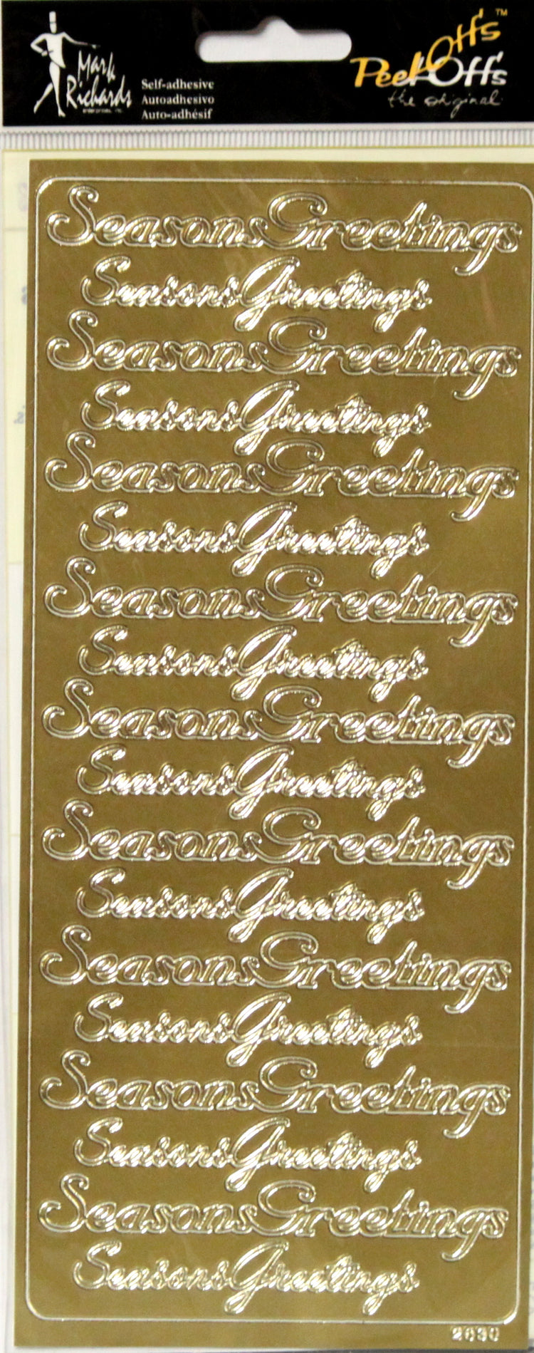 Mark Richards Season's Greetings Gold Foil Peel-offs Outline Stickers