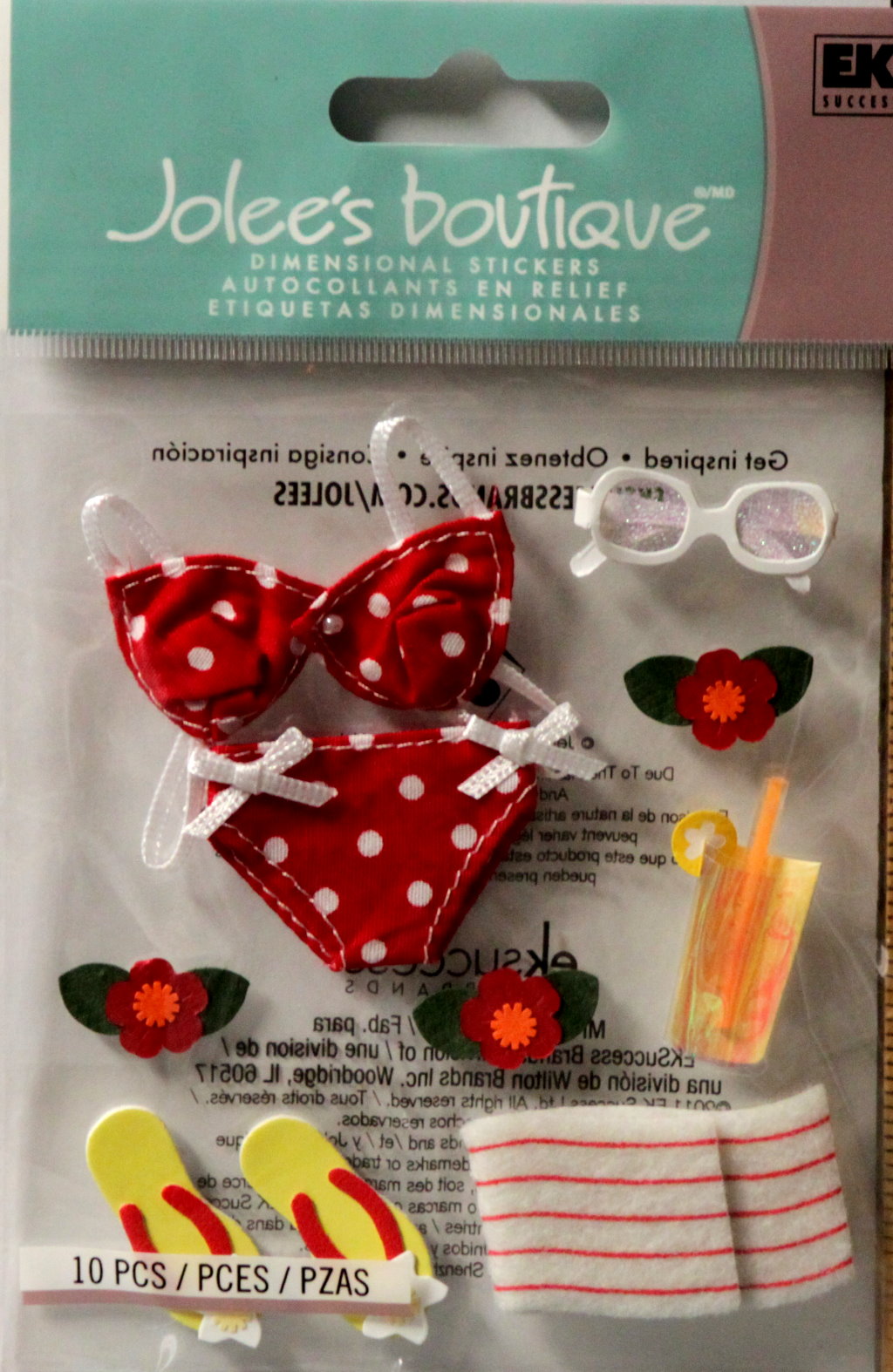 Jolee's Boutique Beach Bikini Dimensional Scrapbook Stickers