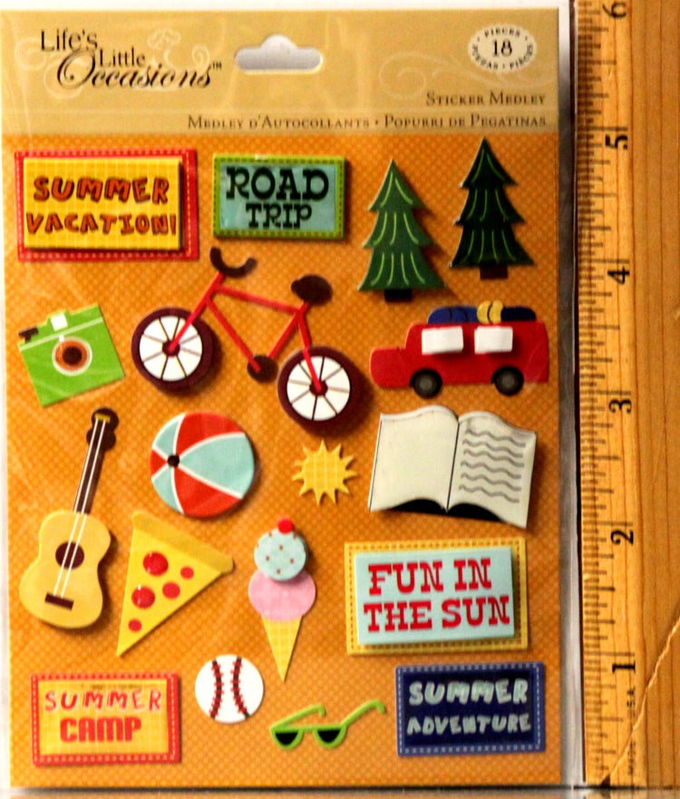 K & Company Life's Little Occasions Summer Vacation Sticker Medley