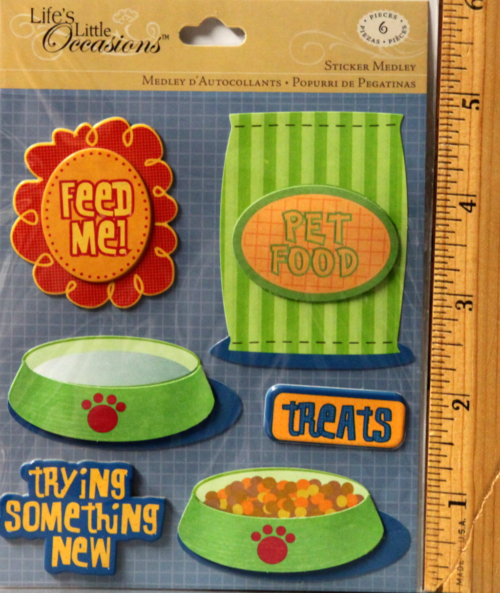 K & Company Life's Little Occasions Food Bowls Dimensional Sticker Medley