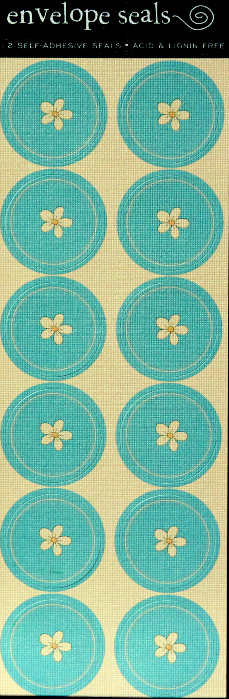 DCWV Daisy Linen Envelope Seals