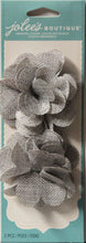Jolee's Boutique Grey Burlap Flowers Embellishment Stickers
