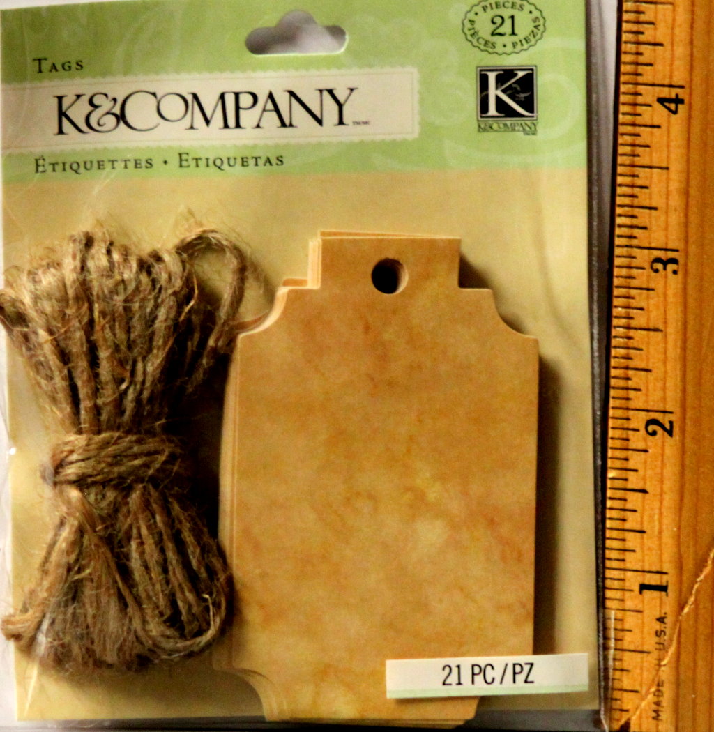 K & Company Distressed Brown Tags Embellishments