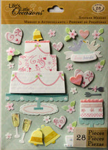K & Company Life's Little Occasions Wedding Cake Dimensional Stickers Medley
