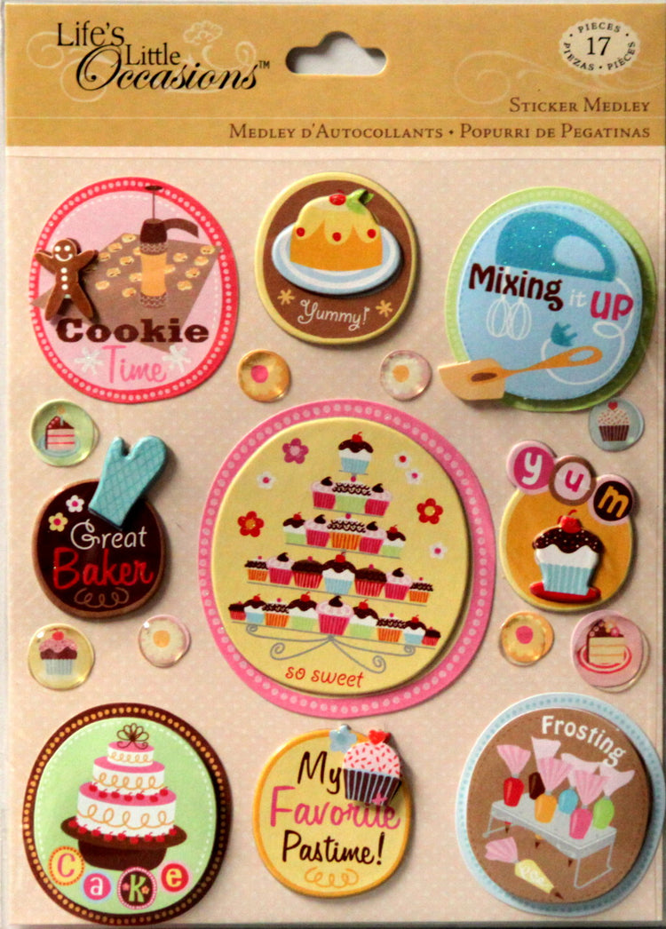 K & Company Life's Little Occasions Baking Together Dimensional Stickers Medley