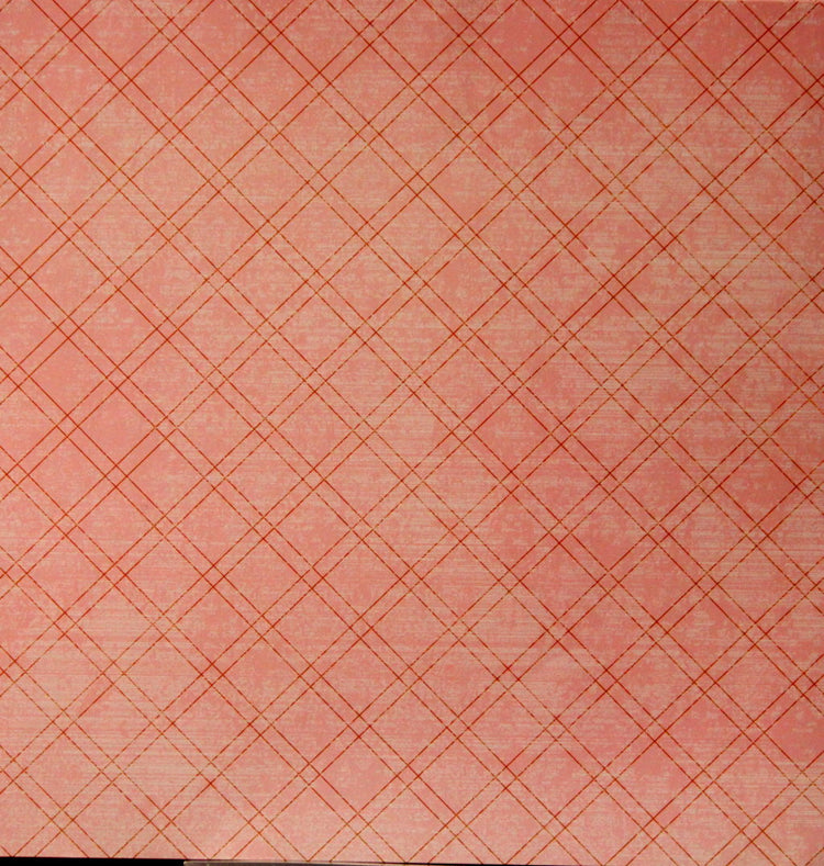 Pink Stitch 12 x 12 Scrapbook Paper