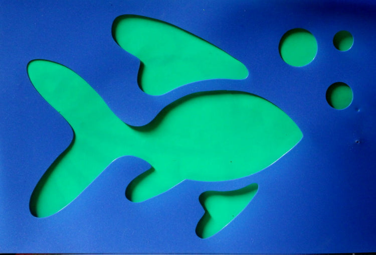 Plaid Flexible Reuseable Fish Stencil