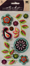 Sticko Paisley & Flower Vellum Sticker Sheet