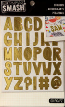 K & Company Smash Gold Metallic Alphabet Stickers