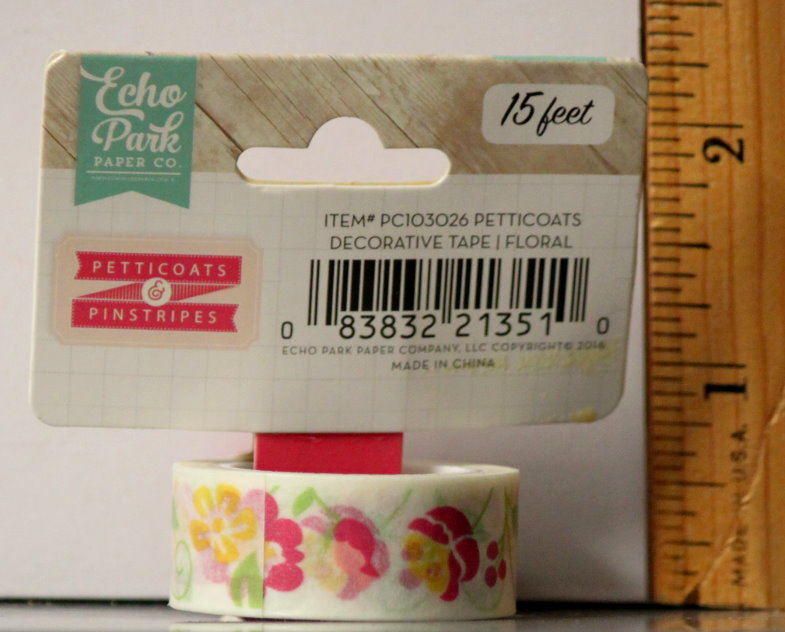 Echo Park Petticoats & Pinstripes Floral Decorative Washi Tape