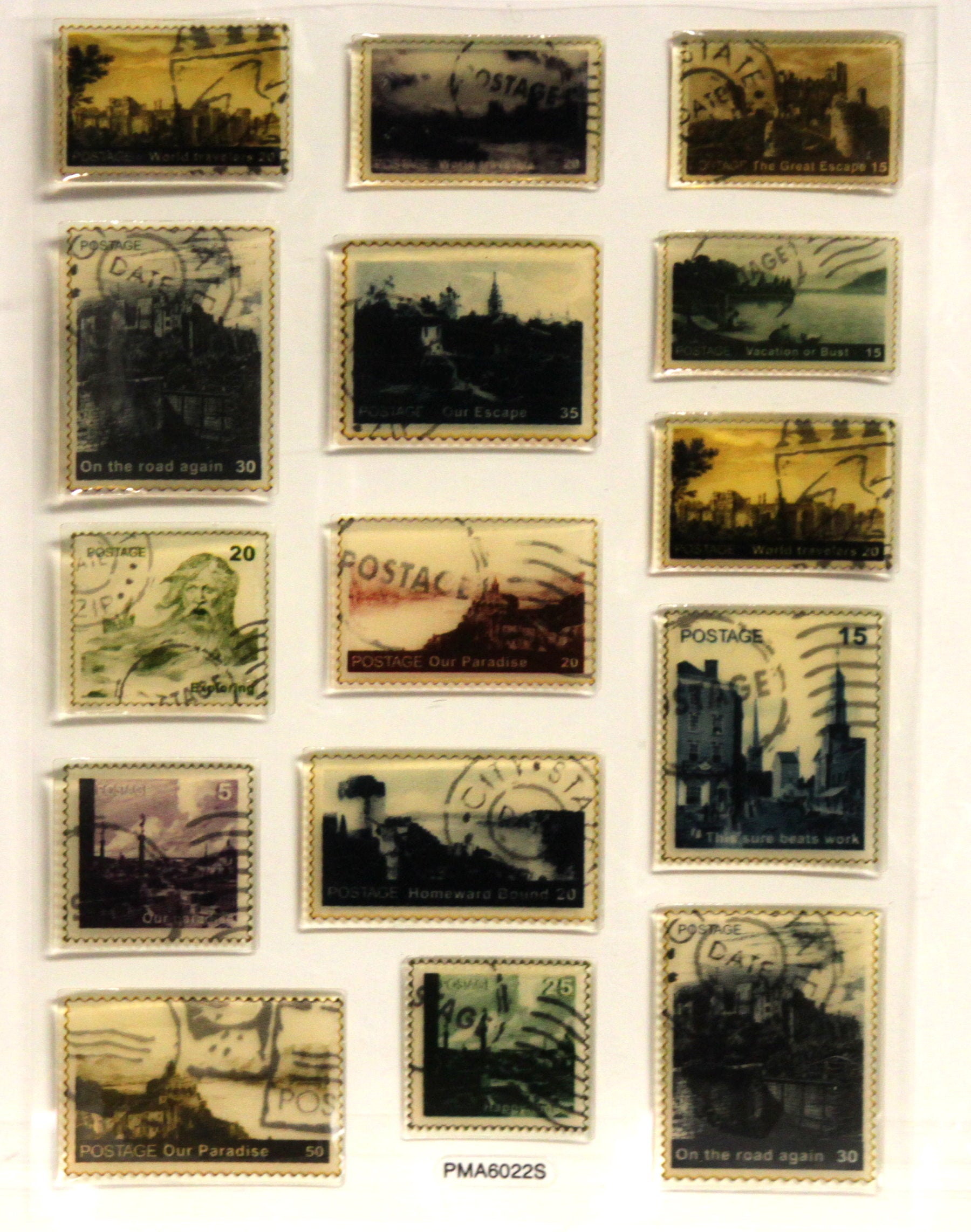 American Crafts Dimensional Epoxy Stamp Stickers#4