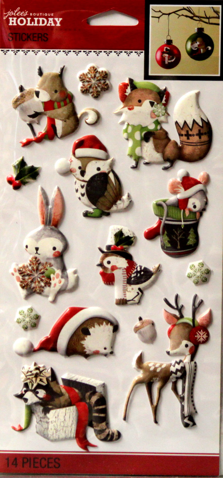 Jolee's Boutique Holiday Animals Puffy Dimensional Stickers Embellishments