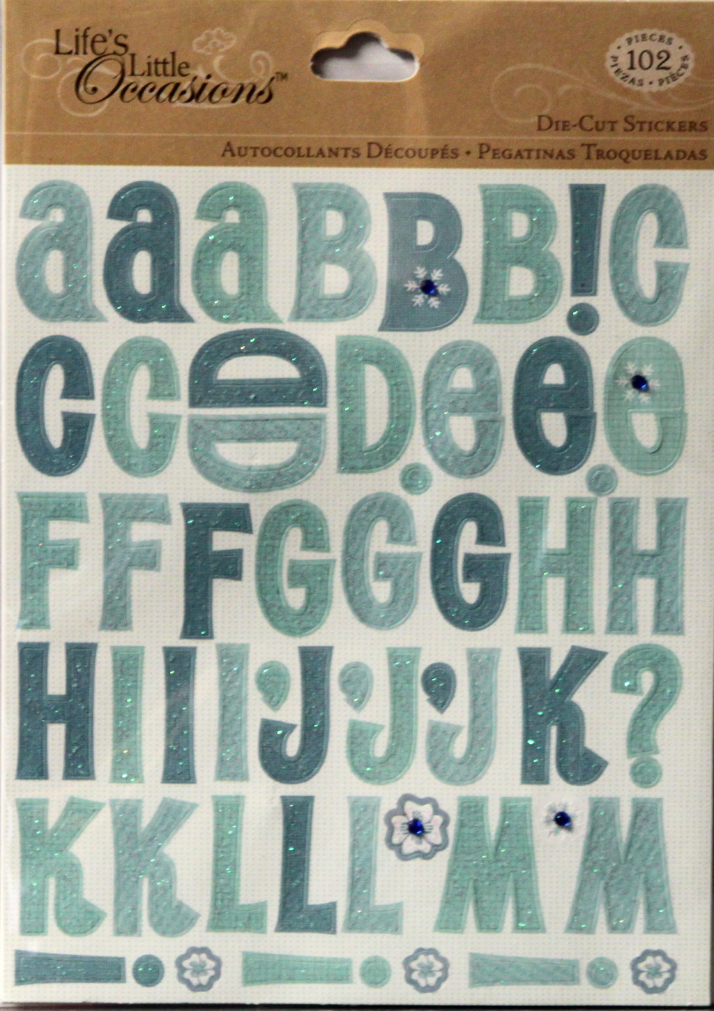 K & Company Life's Little Occasions Winter Alphabet Die-cut Stickers