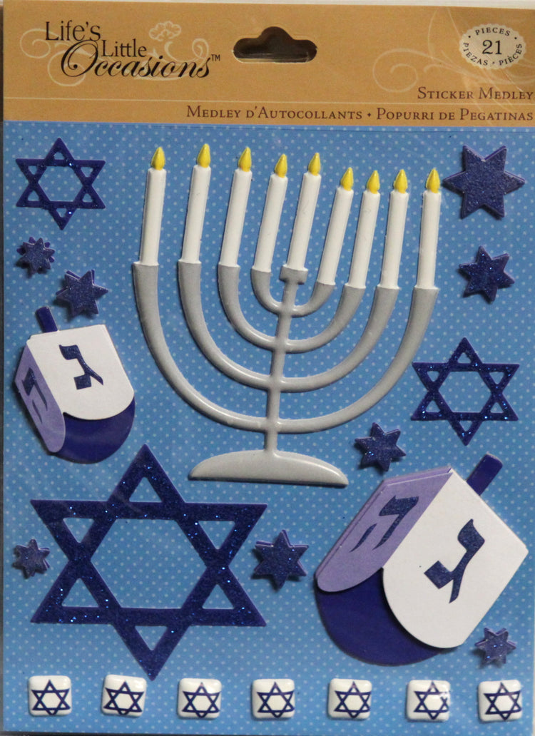 K & Company Life's Little Occasions Hanukkah Dimensional Stickers Medley