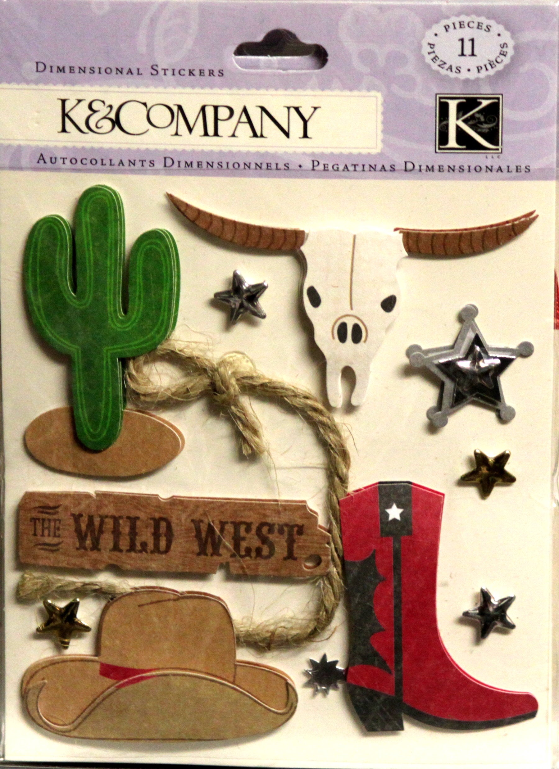 K & Company Cowboy Dimensional Stickers