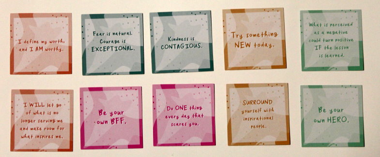 Nicole Inspirational Sentiments 2"x 2" Die-cut 10 Piece Set