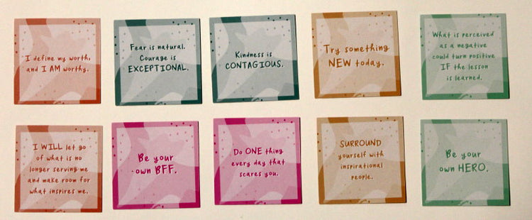 Nicole Inspirational Sentiments 2"x 2" Die-cut 10 Piece Set
