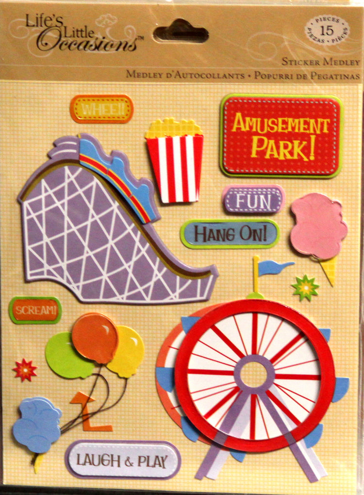 K & Company Life's Little Occasions Amusement Park Dimensional Stickers Medley