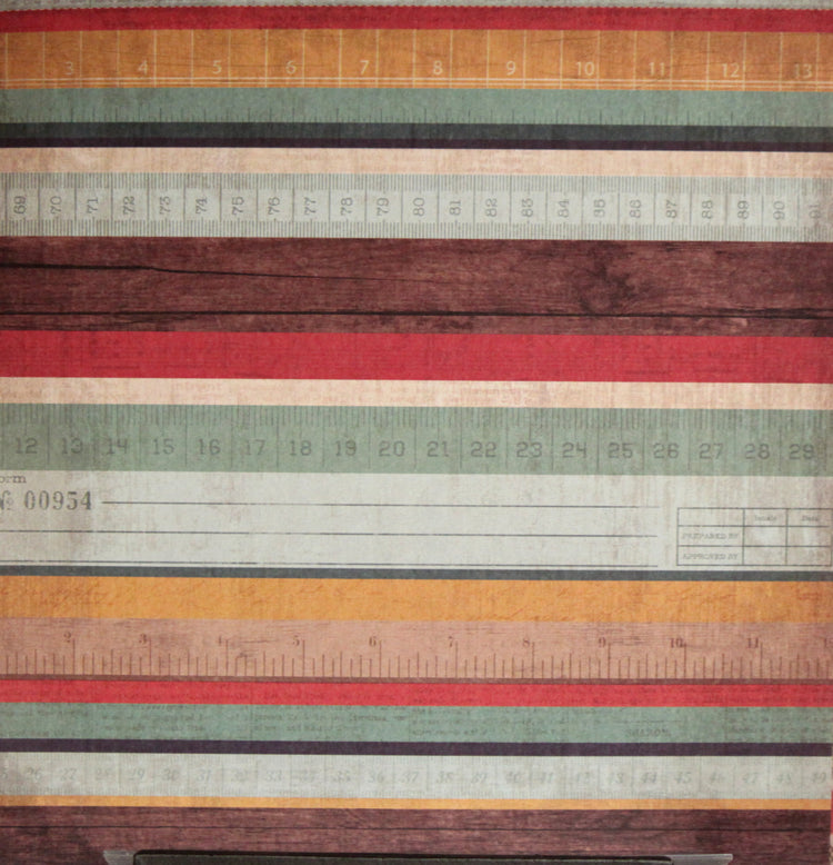 Colorbok Grateful Harvest Measurements 12 x 12 Flat Scrapbook Paper