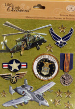 K & Company Life's Little Occasions Air Force Dimensional Stickers Medley