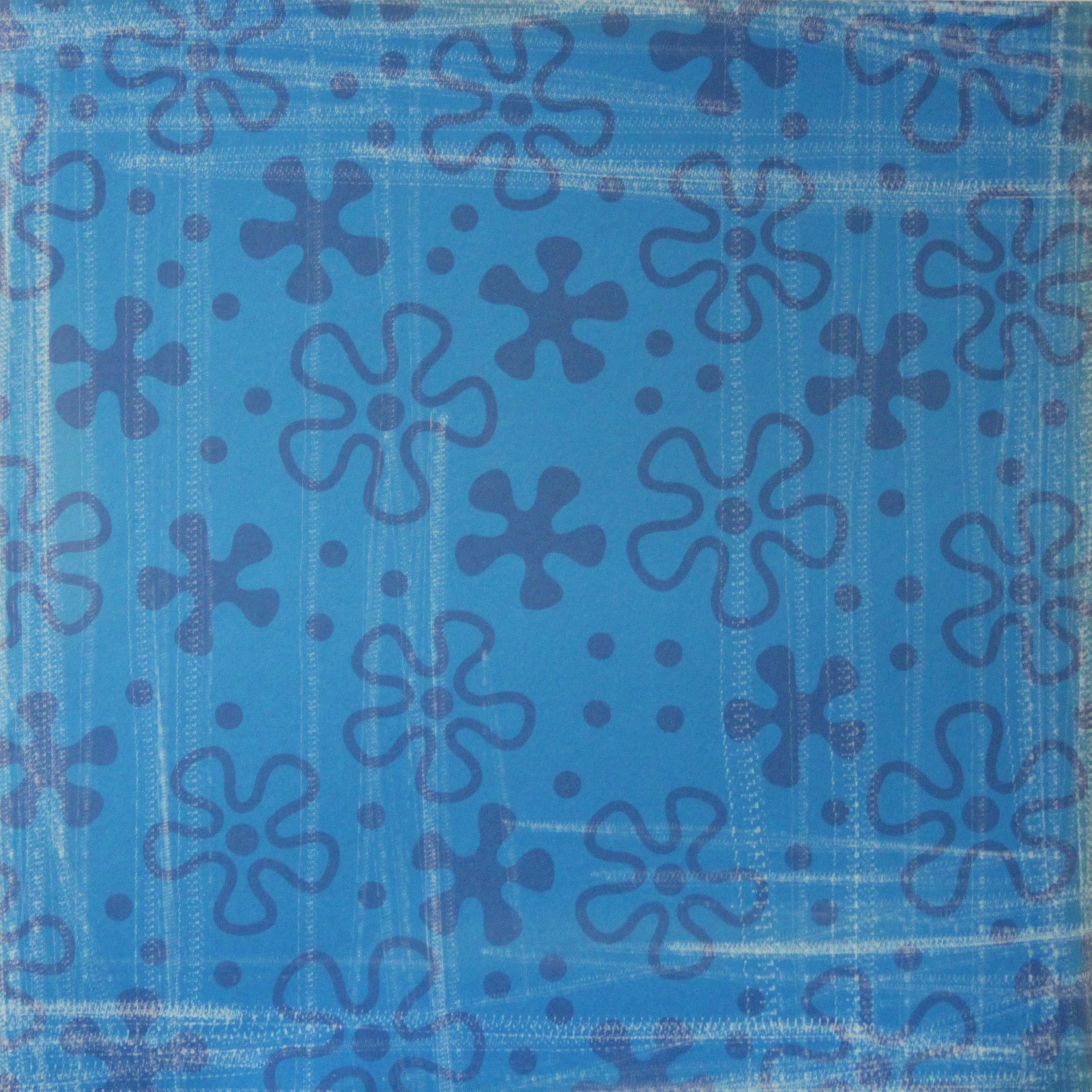 Nicole 12 x 12  Blue Flower Scrapbook Paper