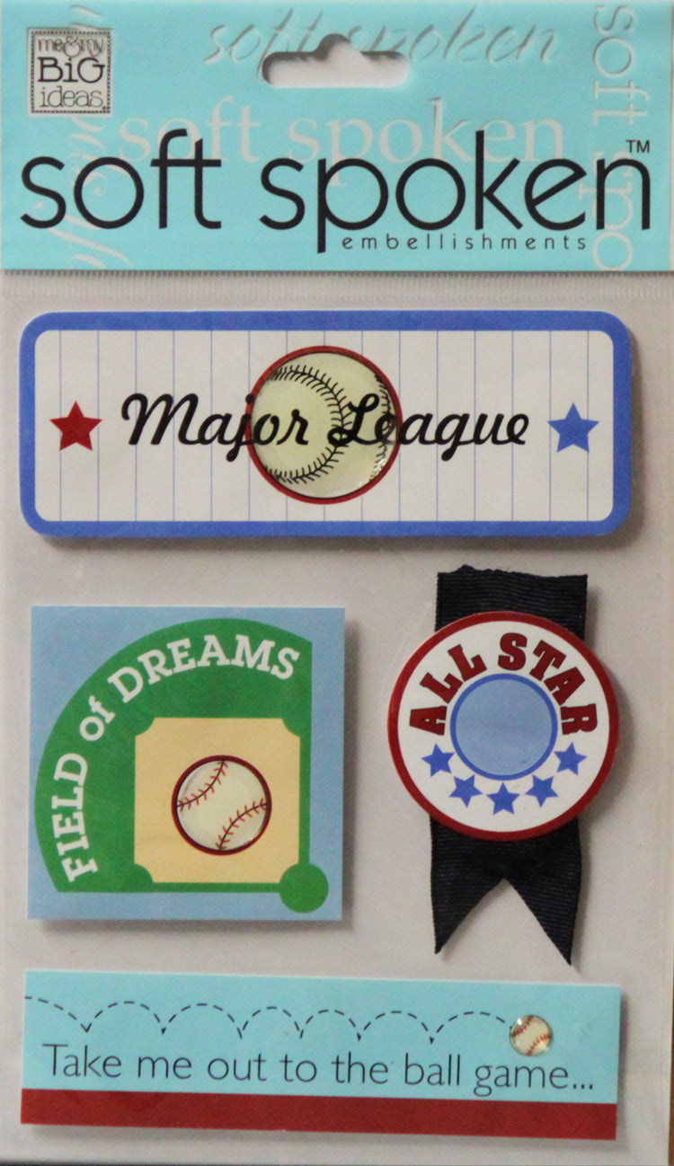 Me & My Big Ideas Baseball Dimensional Embellishment Stickers
