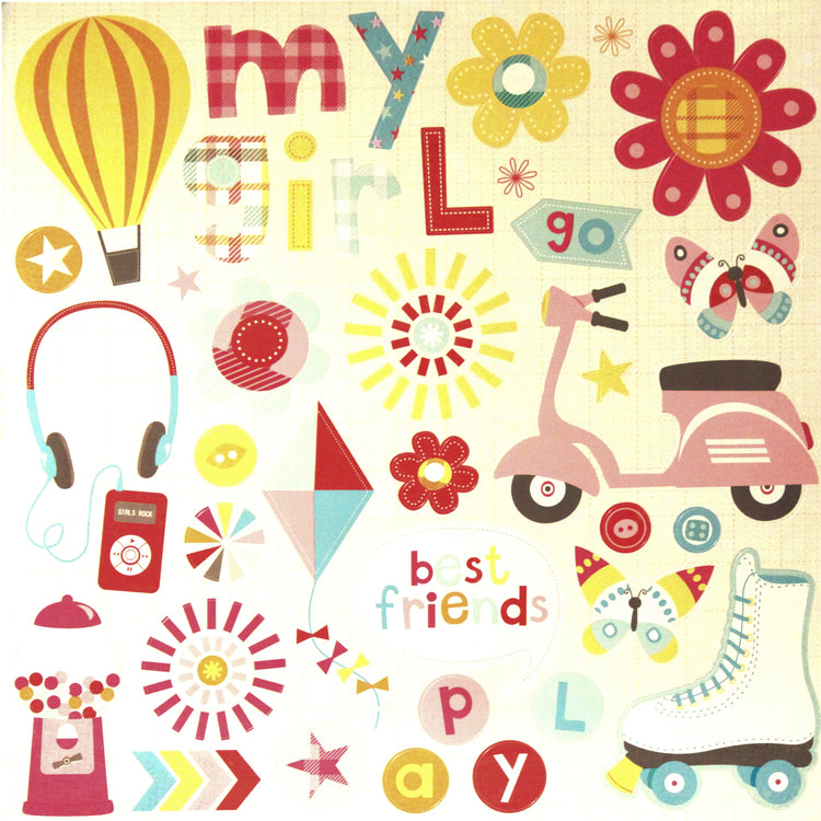 My Mind's Eye My Girl 12 x 12 Sticker Sheet