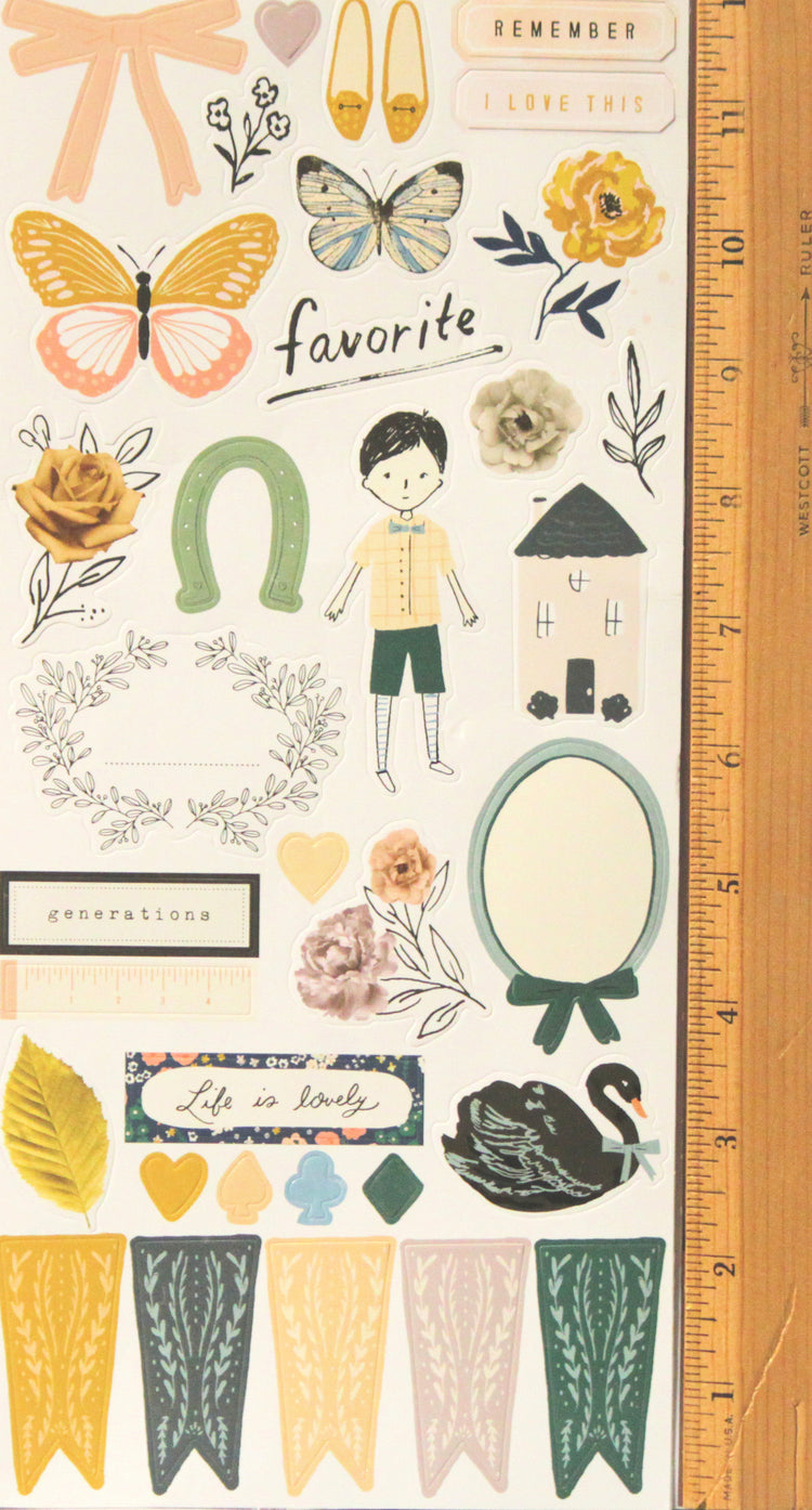 American Crafts Generations Crate Paper Large Sticker Sheet