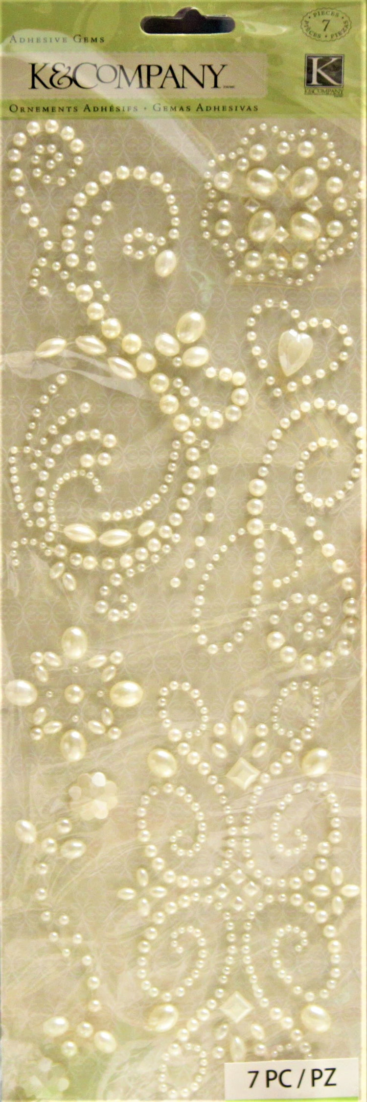 K & Company Large Pearl Swirl Self-Adhesive Gems