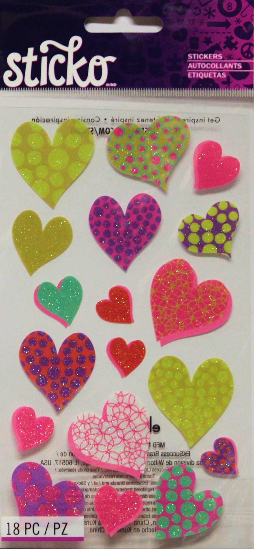 Sticko Heart Circles Sticker Sheet