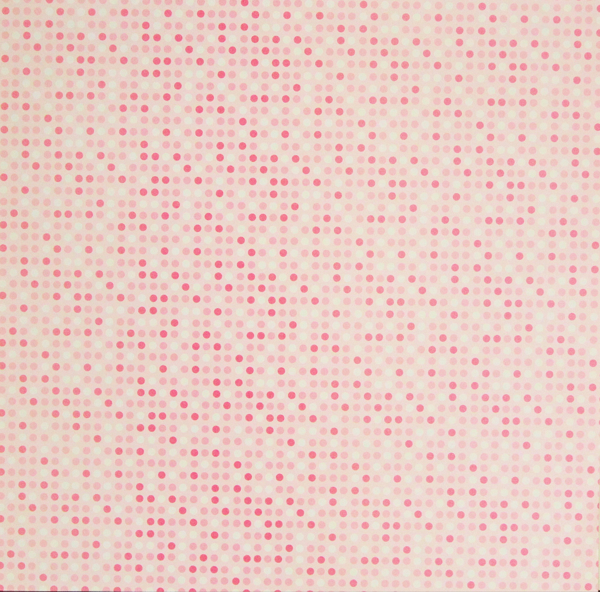 Nicole 12 x 12 Pink & White Dots Scrapbook Paper