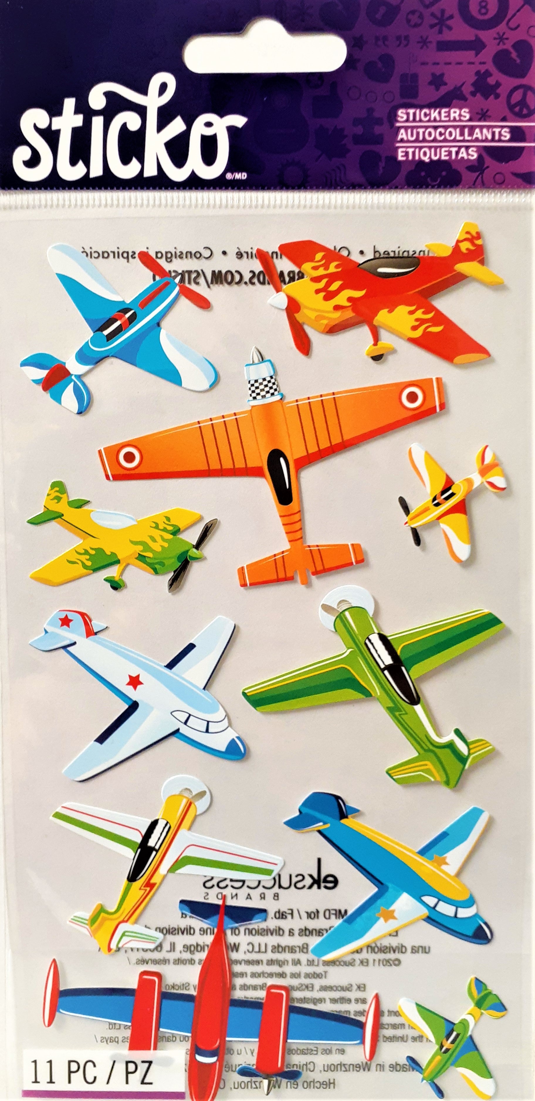Sticko Planes Stickers