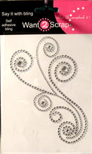 Spellbinders Want 2 Scrap Say it With Bling Diamond Swirls, Maxxi Girl Rhinestones Self-Adhesive Embellishment