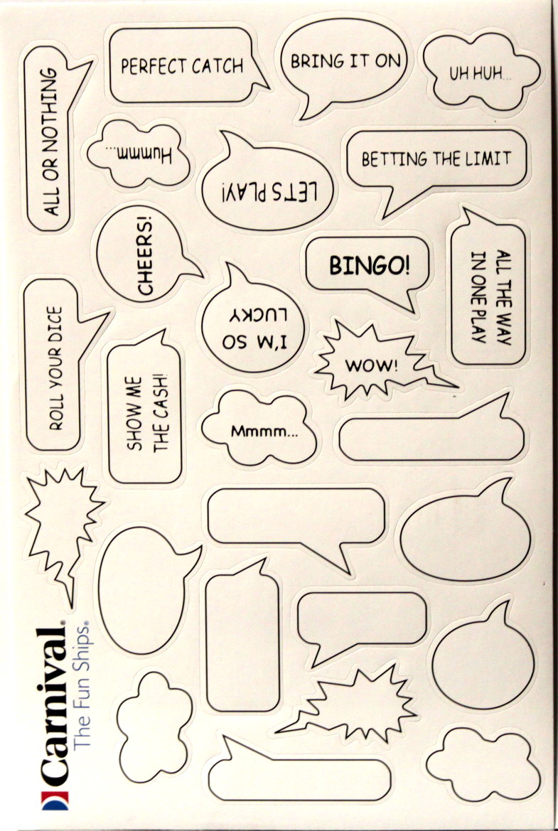 Carnival Cruise Casino Phrase Stickers