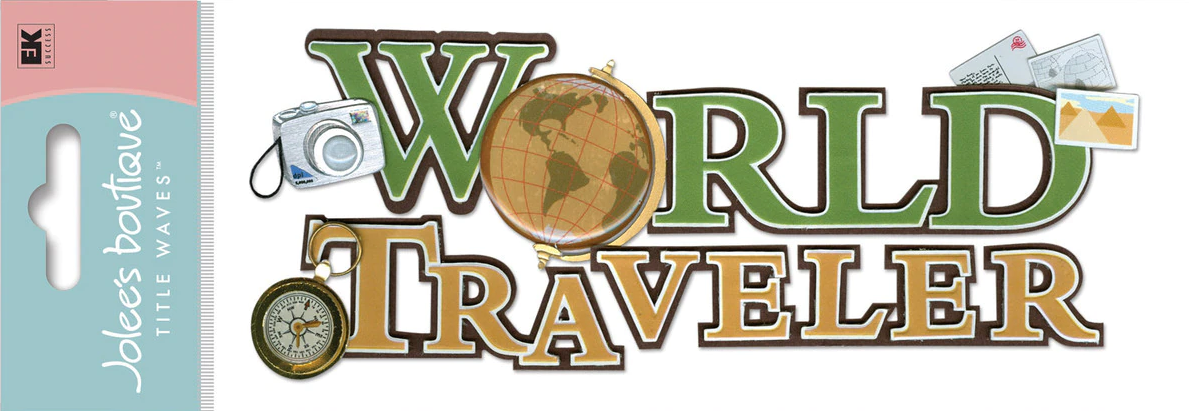 Jolee's Boutique World Traveler Dimensional Title Sticker