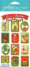 Jolee's Boutique 12 Days Of Christmas Dimensional Stickers