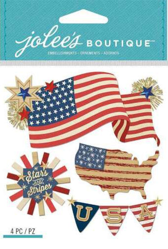 Jolee's Boutique American Flag Dimensional Stickers