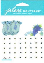 Jolee's Boutique Baby Boy Confetti And Gems Dimensional Stickers