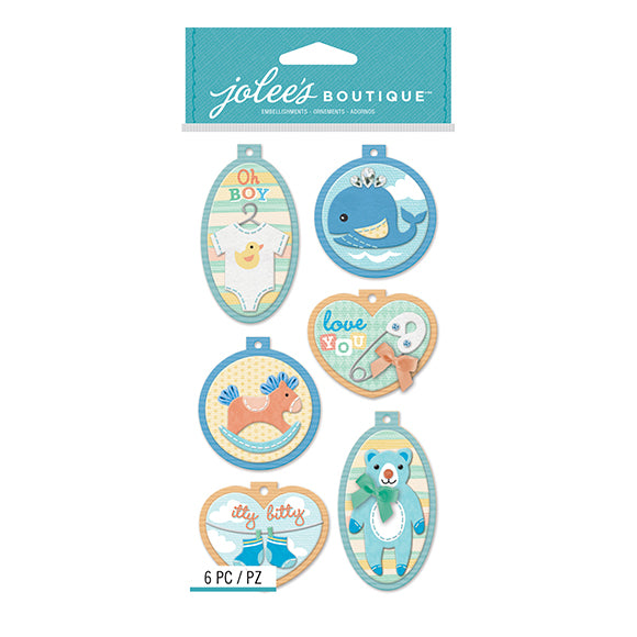 Jolee's Baby Boy Embroidery Hoops Dimensional Stickers